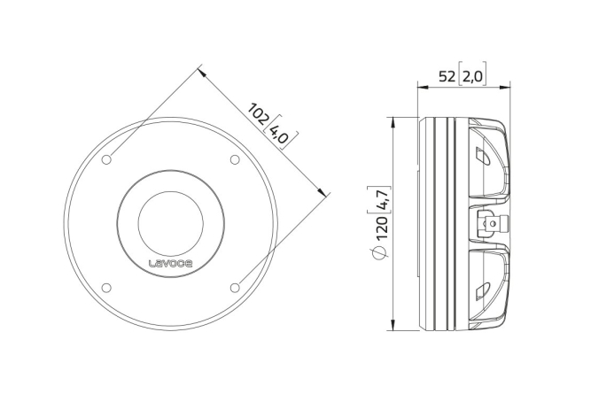 LAVOCE DN14.301T 1.4 Zoll  Kompressionstreiber, Neodym