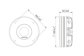 LAVOCE DN14.301T 1.4 Zoll  Kompressionstreiber, Neodym