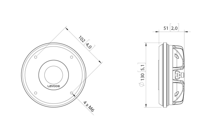 LAVOCE DN14.300TK 1,4 Zoll  Kompressionstreiber, Neodym