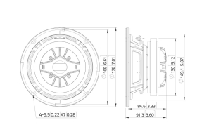 LAVOCE CSF061.70K 6,5 Zoll  Koaxiallautsprecher, Ferrit, Stahlkorb