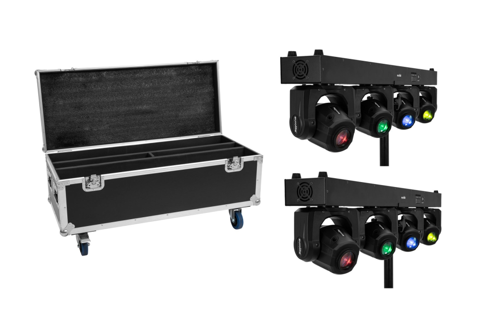 EUROLITE Set 2x LED TMH Bar S120 + Case mit Rollen