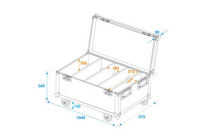 ROADINGER Flightcase 4x Multiflood IP 18x10W RGBW Wash CRMX