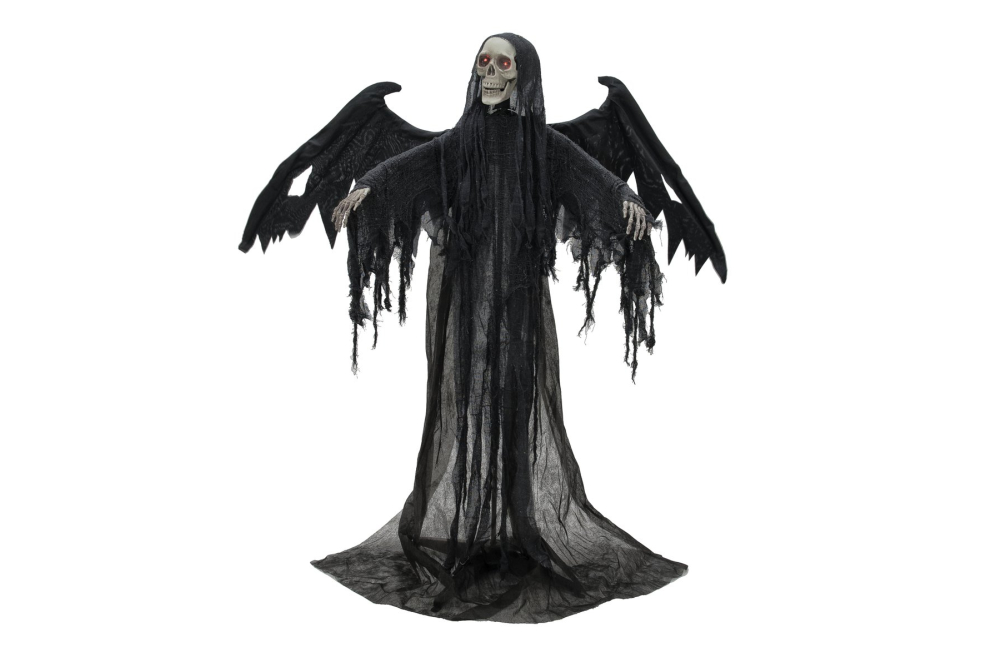 EUROPALMS Halloween Schwarzer Engel, 175x100x66cm