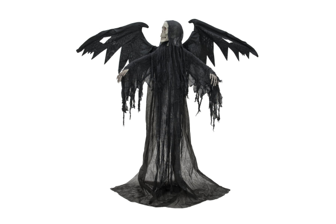 EUROPALMS Halloween Schwarzer Engel, 175x100x66cm