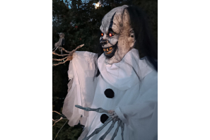 EUROPALMS Halloween Figur Clown Gildo, animiert, 120x16x80cm