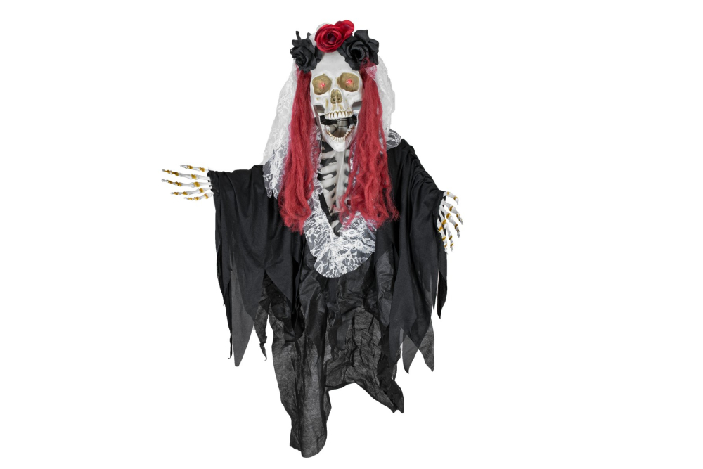 EUROPALMS Halloween Figur Skelett La Catrina, animiert, 100cm