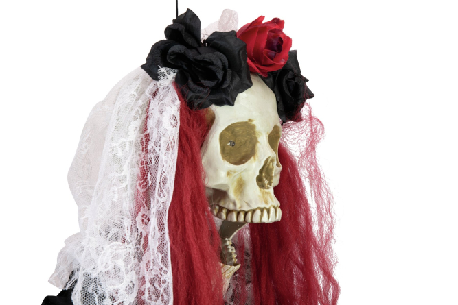 EUROPALMS Halloween Figur Skelett La Catrina, animiert, 100cm