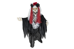 EUROPALMS Halloween Figur Skelett La Catrina, animiert, 100cm