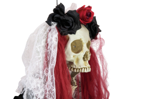 EUROPALMS Halloween Figur Skelett La Catrina, animiert, 100cm