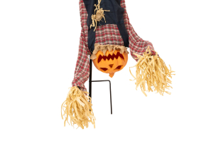 EUROPALMS Halloween Bodenstecker Figur Kürbismann kopfüber, animiert, 153cm