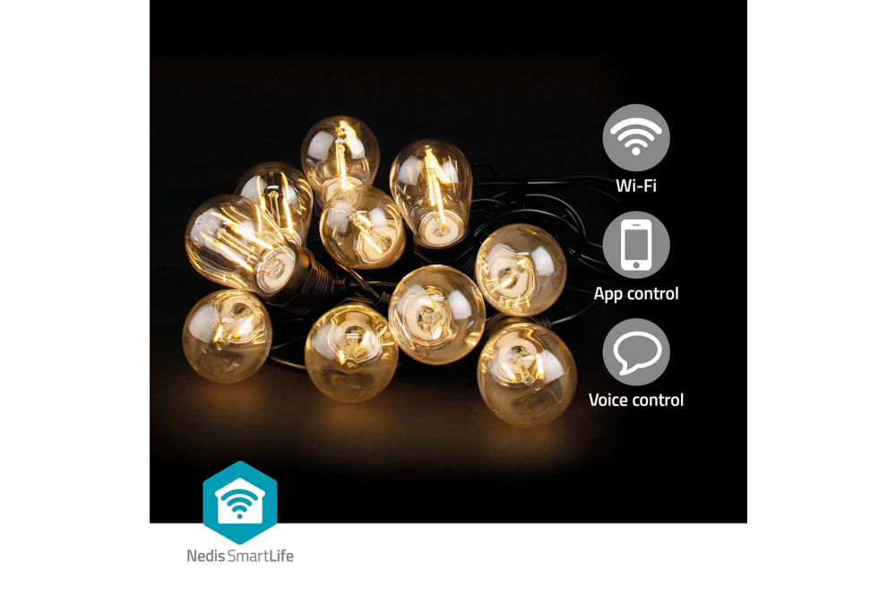 NEDIS SmartLife Deko Lichterkette 9m 10 LEDs 4W IP65