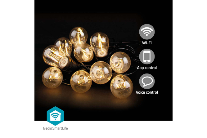 NEDIS SmartLife Deko Lichterkette 9m 10 LEDs 4W IP65