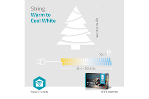 NEDIS SmartLife Deko Lichterkette 5m 50 LEDs IP65