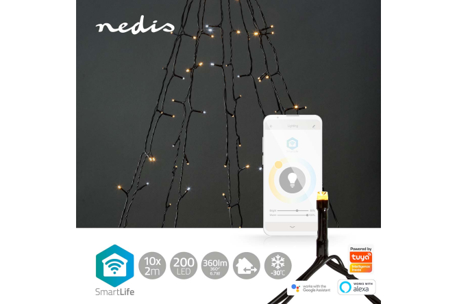 NEDIS SmartLife Weihnachtssbaumbeleuchtung 10x 2m / 200 LEDs