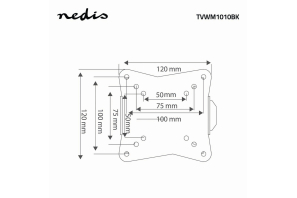 NEDIS feste TV-Wandhalterung 13"-27" Stahl schwarz bis 30KG