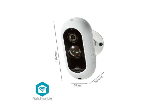 NEDIS SmartLife HD Außenkamera WIFICBO30WT mit Bewegungssensor und Nachtsichtfunktion