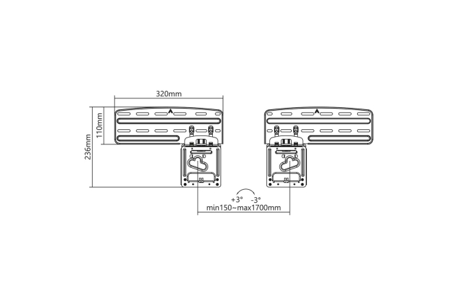 NEDIS feste ultraflache TV-Wandhalterung 43"-85" Stahl schwarz bis 60KG für QLED u. Crystal UHD