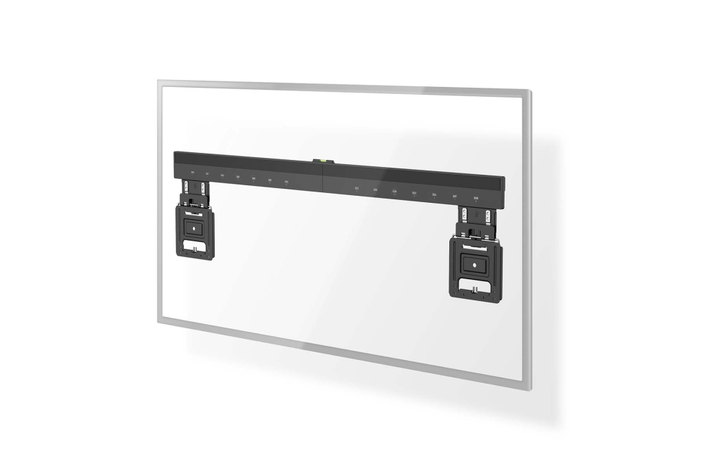 NEDIS feste ultraflache TV-Wandhalterung 43"-100" Stahl schwarz bis 75KG