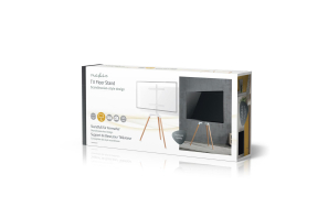 NEDIS 3.Bein Staffelei Design TV-Ständer 50"-65" Aluminium/Stahl weiß bis 35KG