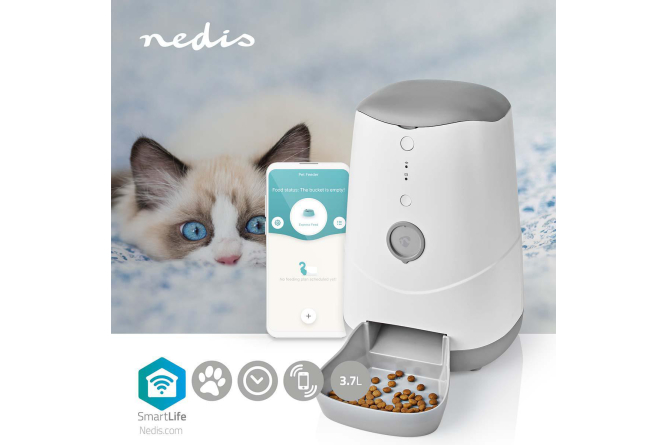 NEDIS SmartLife Futterspender mit einstellbarer Portionsgröße, Zeiten und Sensor