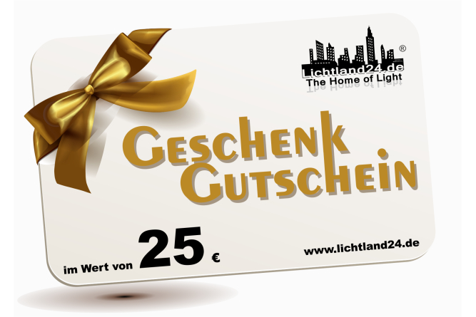 25 € Lichtland24.de Geschenk-Gutschein für...