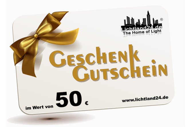 50 € Lichtland24.de Geschenk-Gutschein für...