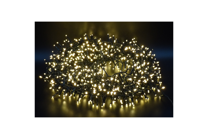 800er LED Cluster Lichterkette warmweiß 19m IP44...