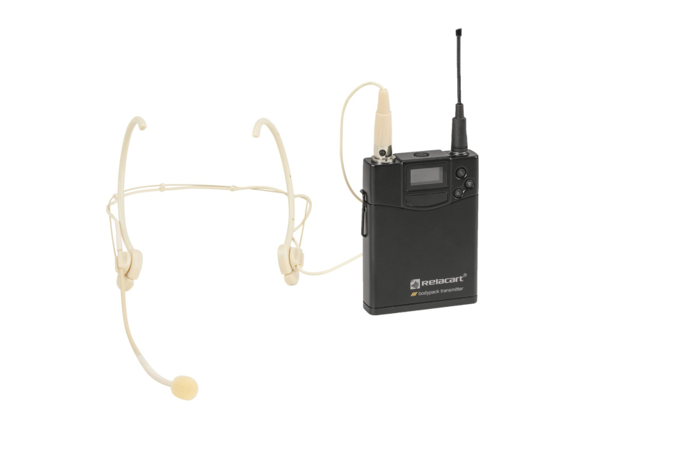 RELACART UT-222 Bodypack 522-554 MHz mit HM-600S Headset