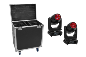 EUROLITE Set 2x LED TMH-S400 CMY + Case mit Rollen