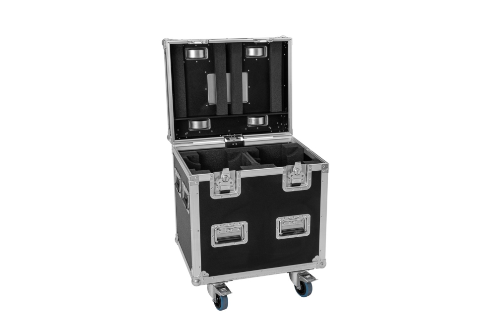 ROADINGER Flightcase 2x DMB-100 LED mit Rollen