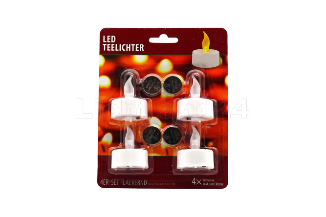 4er Pack LED Teelichter inkl. Batterien