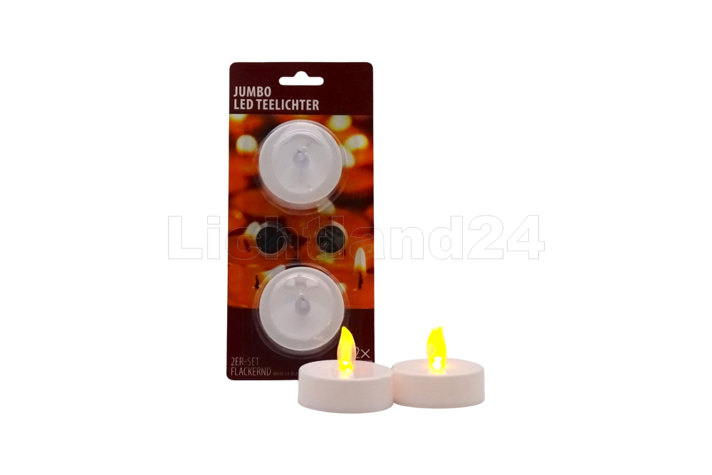 2er Pack LED Jumbo Teelichter inkl. Batterien