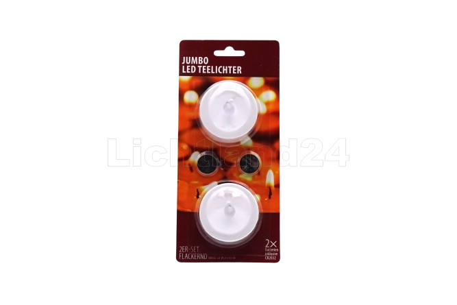 2er Pack LED Jumbo Teelichter inkl. Batterien