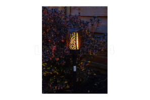 LED Solar Gartenfackel ORIENTAL Flammeneffekt, H. 40cm m. Erdspieß