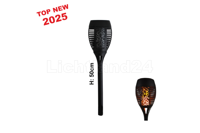 LED Solar Gartenfackel ORIENTAL Flammeneffekt, H. 50cm m....