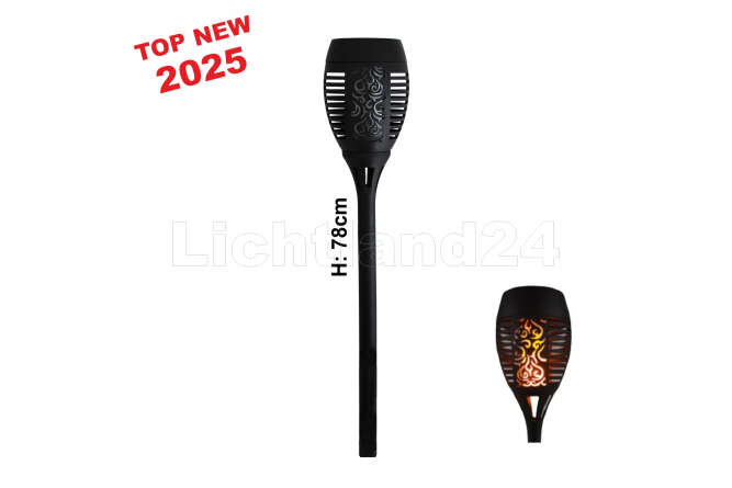 LED Solar Gartenfackel ORIENTAL Flammeneffekt, H. 78cm m....