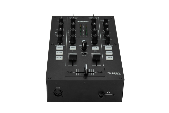 OMNITRONIC PM-202FX 2-Kanal-DJ-Mixer mit Filter, FX und Bluetooth