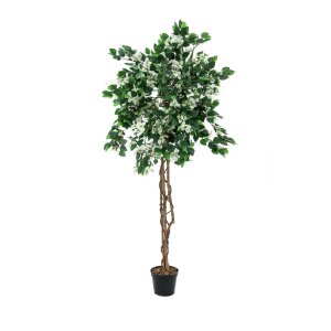 EUROPALMS Bougainvillea, Kunstpflanze, weiß, 180cm