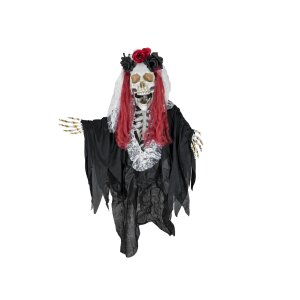 EUROPALMS Halloween Figur Skelett La Catrina, animiert, 100cm