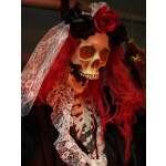 EUROPALMS Halloween Figur Skelett La Catrina, animiert, 100cm