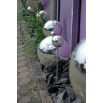EUROPALMS Dekokugel 10cm, silber 4x