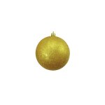 EUROPALMS Dekokugel 10cm, gold, glitzer 4x