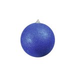 EUROPALMS Dekokugel 20cm, blau, glitzer