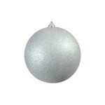 EUROPALMS Dekokugel 20cm, silber, glitzer
