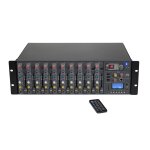 OMNITRONIC RM-1422FXA USB Rack-Power-Mixer 2x400W