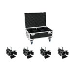 EUROLITE Set 4x LED THA-40PC Theater-Spot schwarz mit Case