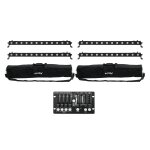 EUROLITE Set 4x LED BAR-12 QCL RGBW Leiste + 2x Soft-Bag...