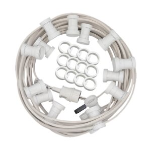 Profi E27 Illu Lichterkette 45 M / 60 Fassungen - weiß