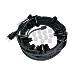 Classic E14 Illu Lichterkette 10 M / 10 Fassungen - schwarz
