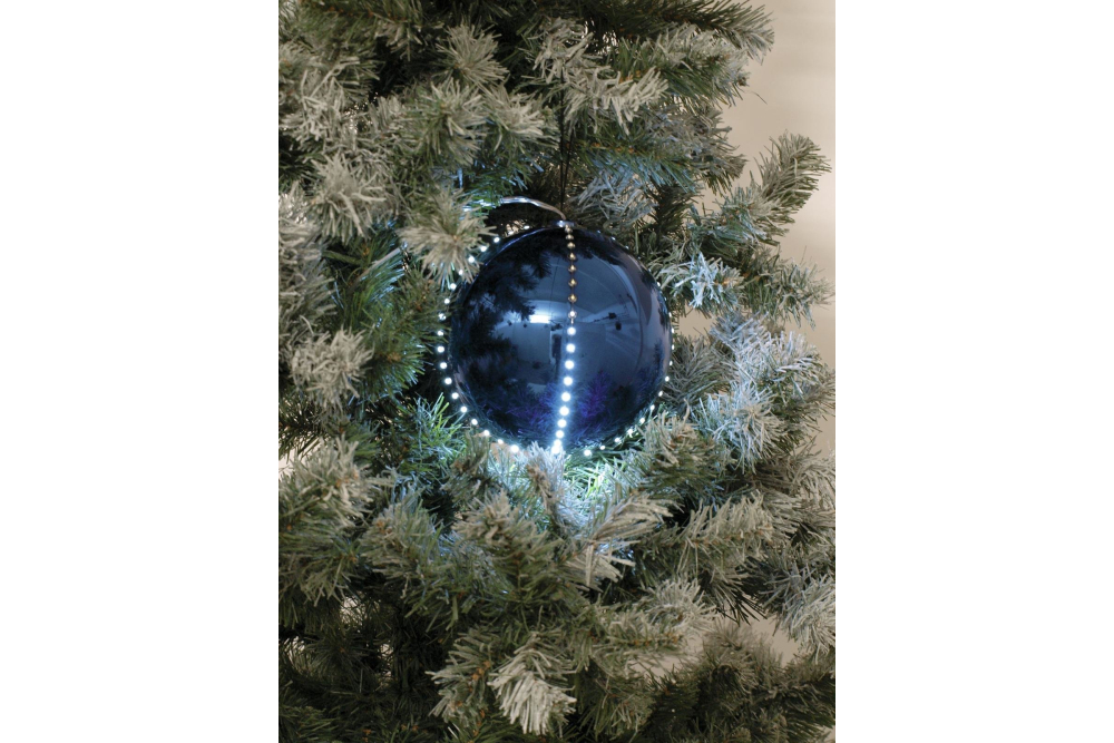 EUROPALMS LED Snowball 8cm, dunkelblau 5x
